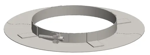 Stainless Steel Twin Wall Rounded Flat Finishing Plate with Magnets