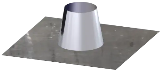 Stainless Steel Twin Wall Flat Flashing h200 Lead Base