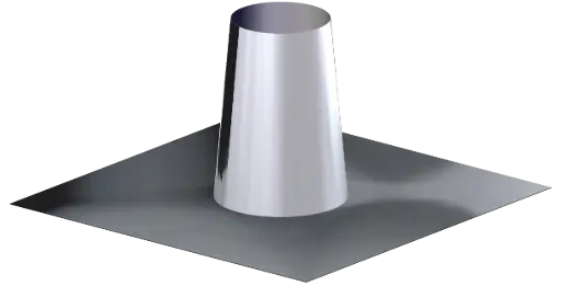 Stainless Steel Twin Wall Flat Flashing h300 Inox Base